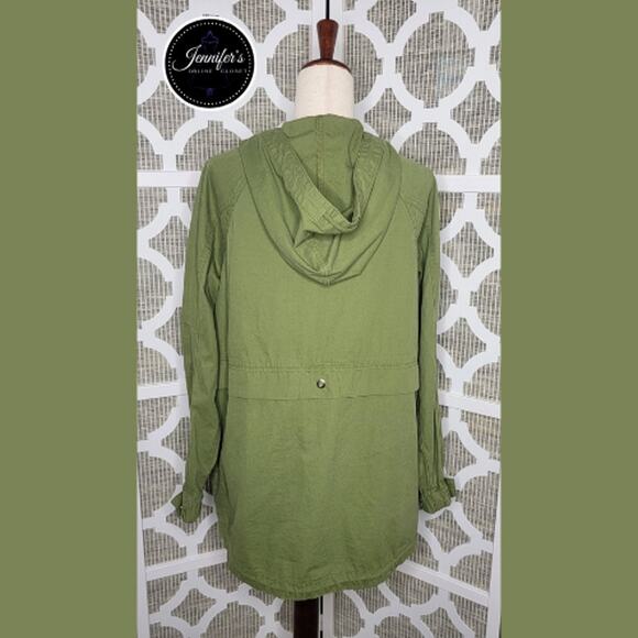 Forever 21 Women's Oversized Army Green Hooded Utility Jacket Size S - Picture 9 of 14